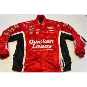 Vintage Ryan Newman Jacket Men’s Size XL Red NASCAR Button Up With Flaws